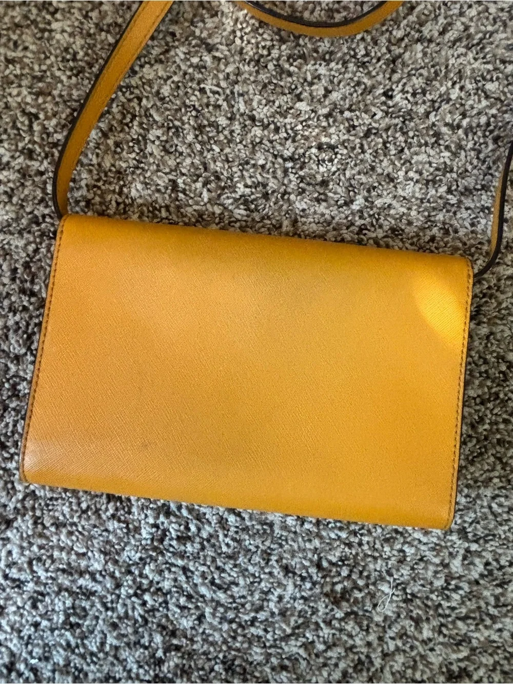Michael Kors Yellow Saffiano Leather Crossbody Clutch Bag